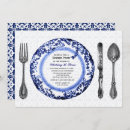 Search for dinner plate invitations Blue