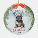 Search for frenchie christmas tree decorations Puppy