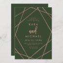 Search for green and gold wedding invitations Emerald