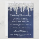 Search for navy silver anniversary invitations Blue