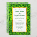 Search for shamrock wedding invitations Green