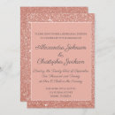 Search for rose gold rehearsal dinner invitations Glitter