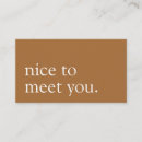 Search for nice to meet you business cards For her