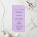 Search for lilac wedding programmes Simple