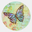 Search for purple and teal stickers Butterfly