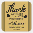 Search for classy 50th birthday stickers Black and gold