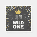 Search for crown napkins Wild one
