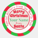 Search for north pole delivery stickers Merry christmas