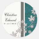 Search for flowers wedding stickers Teal