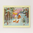 Search for snow scene puzzles Vintage