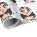 Search for cartoon birthday wrapping paper Cute