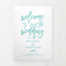 Search for tri fold wedding programmes Typography