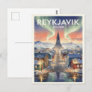 Search for vintage iceland postcards Aurora borealis