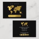 Search for gold ticket business cards World map