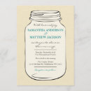 Search for rustic country teal wedding invitations Mason jar