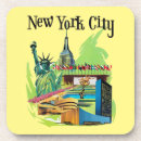 Search for vintage travel coasters Statue of liberty