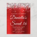 Search for red and silver sweet 16 invitations Daughter