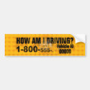 Search for hows my driving bumper stickers Bad driver