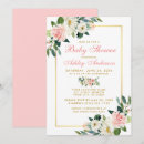 Search for pink and white baby shower invitations Elegant