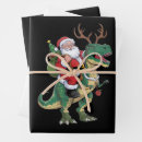 Search for t rex christmas wrapping paper Santa