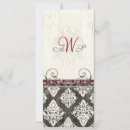 Search for black white red wedding invitations Initials