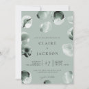 Search for eucalyptus wedding invitations Green