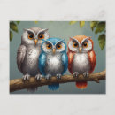 Search for love owls postcards Cute