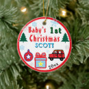 Search for first car christmas tree decorations Red