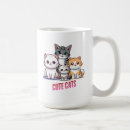 Search for cartoon cat design mugs Cute