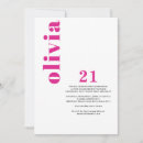 Search for pink 21st birthday invitations Simple