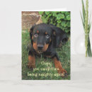 Search for naughty cards Dog