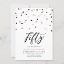 Search for rose gold 50th birthday invitations Simple