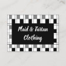 Search for plaid business cards Scottish