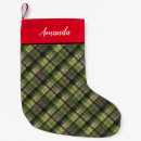 Search for green plaid christmas stockings Retro