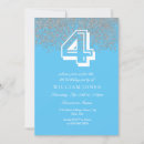 Search for blue and silver birthday invitations Party