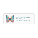 Search for rainbow butterfly return address labels Modern