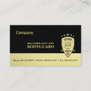 Search for bodyguard business cards Protection