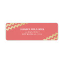 Search for gold chevron return address labels Glitter
