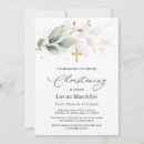 Search for foliage christening invitations Watercolor