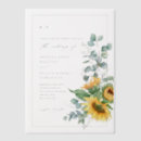 Search for sunflower bouquet wedding invitations Eucalyptus