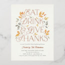 Search for give thanks thanksgiving invitations Autumn leaves thanksgiving