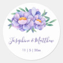 Search for purple flower wedding stickers Watercolor