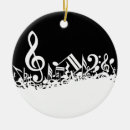 Search for treble clef christmas tree decorations Black
