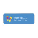 Search for beach flip flops return address labels Blue