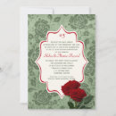 Search for red silver 25th anniversary invitations Floral