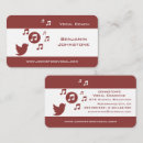 Search for music business cards Red