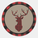 Search for rustic deer stickers Buffalo plaid