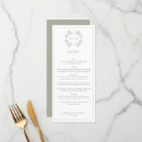 Search for vintage wedding menus Sage green