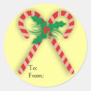 Search for candy cane tag stickers Holly berry
