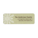 Search for winter season return address labels Snowflake